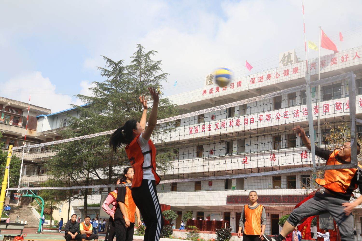 伍隍镇教职工代表队,南津镇教职工代表队,小院镇教职工代表队,石岭镇