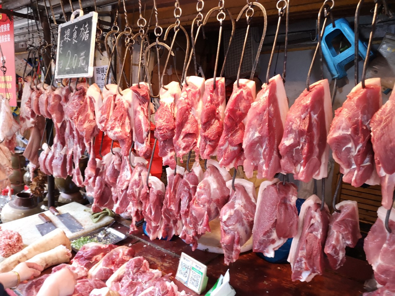 资阳粮食肉在成都马鞍农贸市场很受欢迎