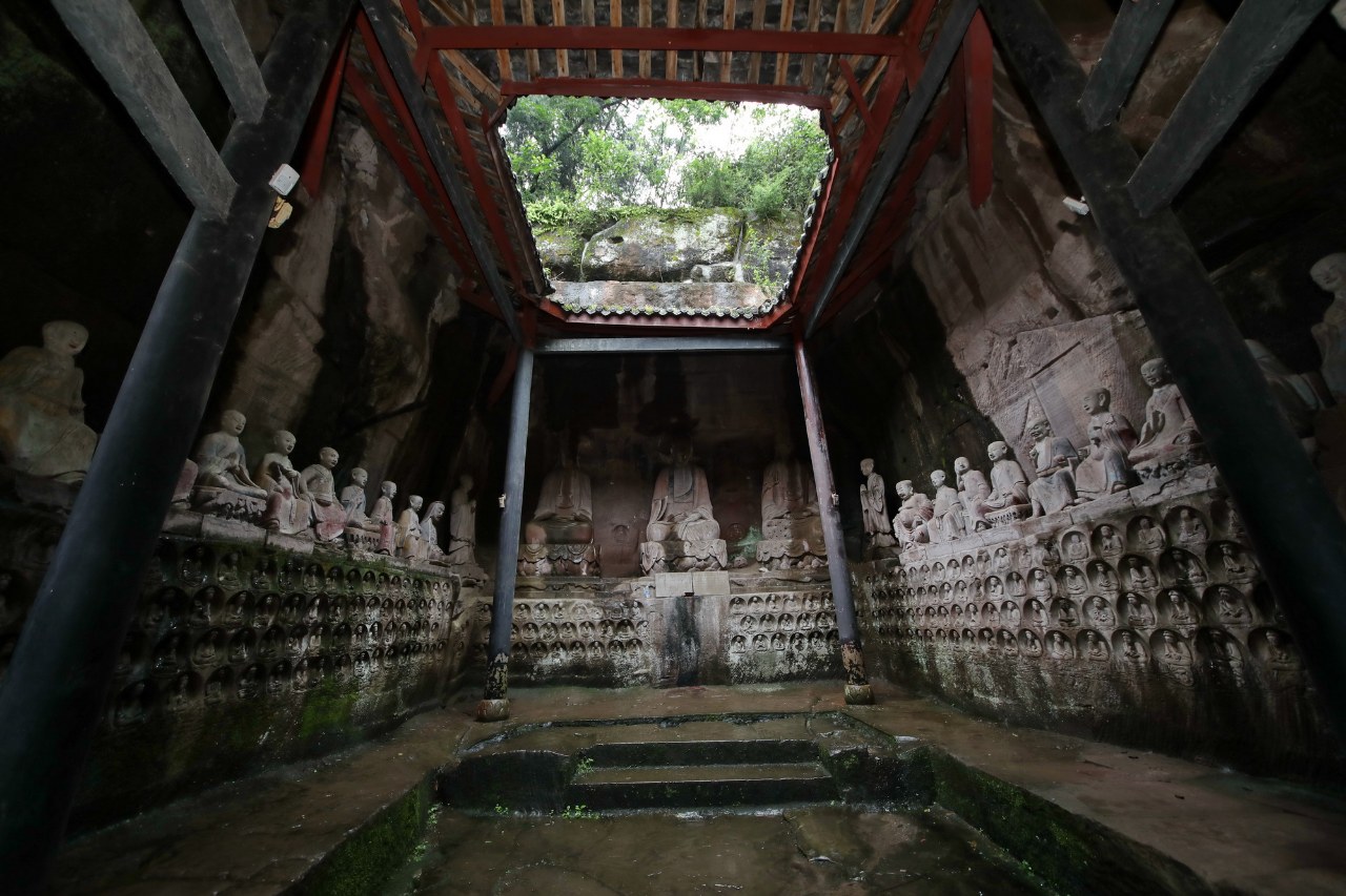 【小草原创】寻找老安岳遗迹——毗卢洞里的东方维纳斯