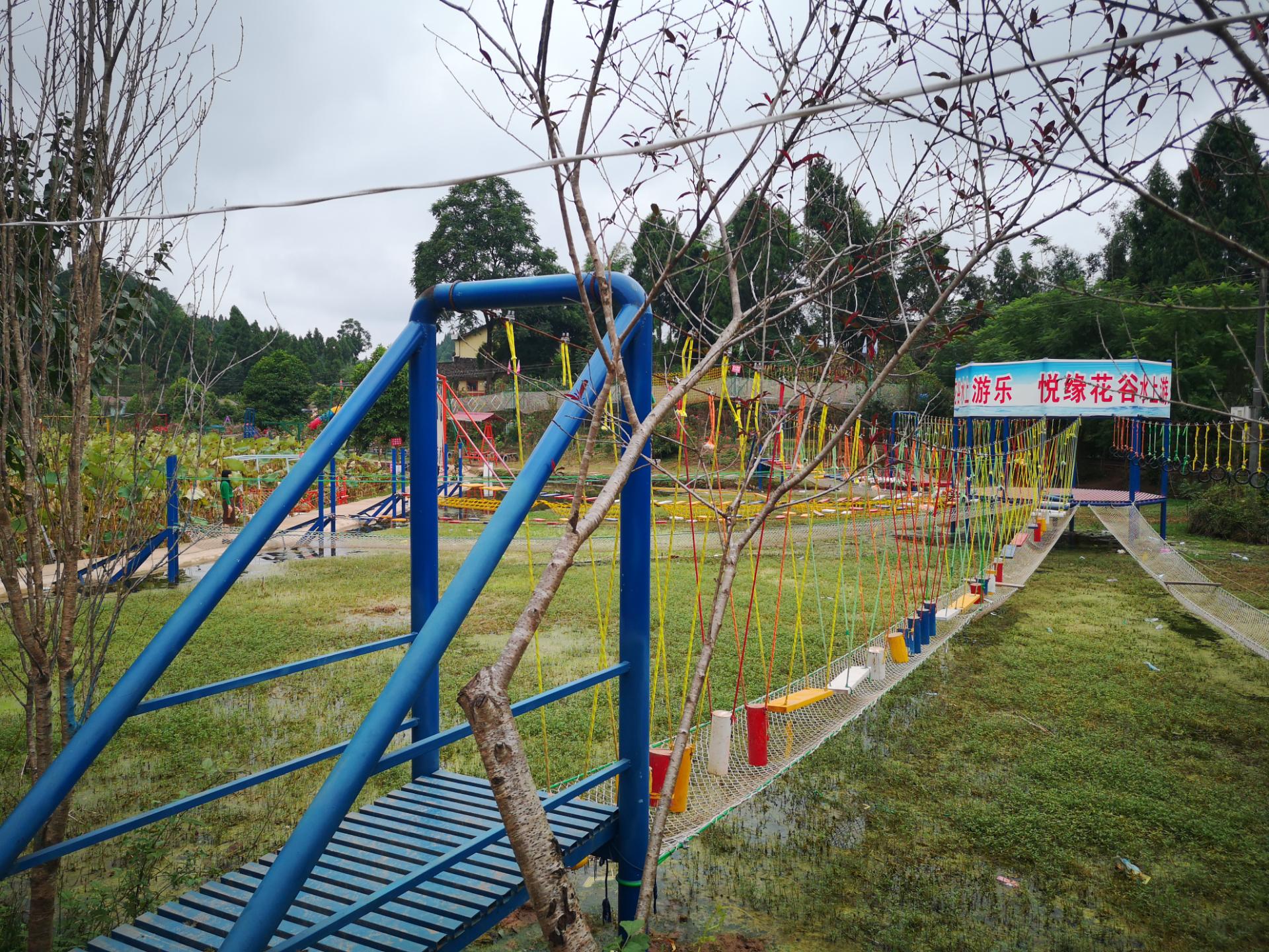 秋游安岳悦缘花谷,花草已枯风景难秀