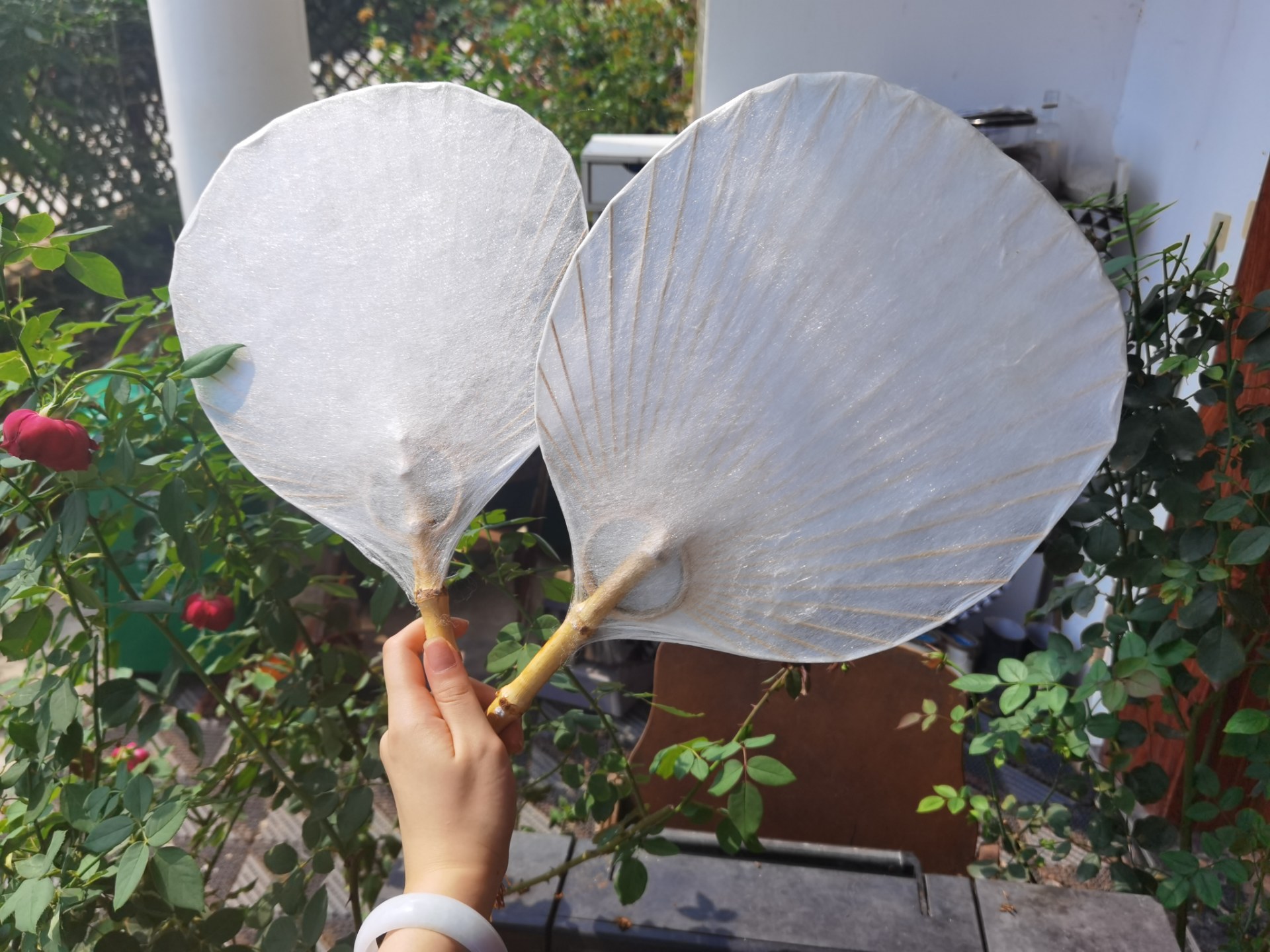 乐至纯手工,天然蚕丝扇,60元/把