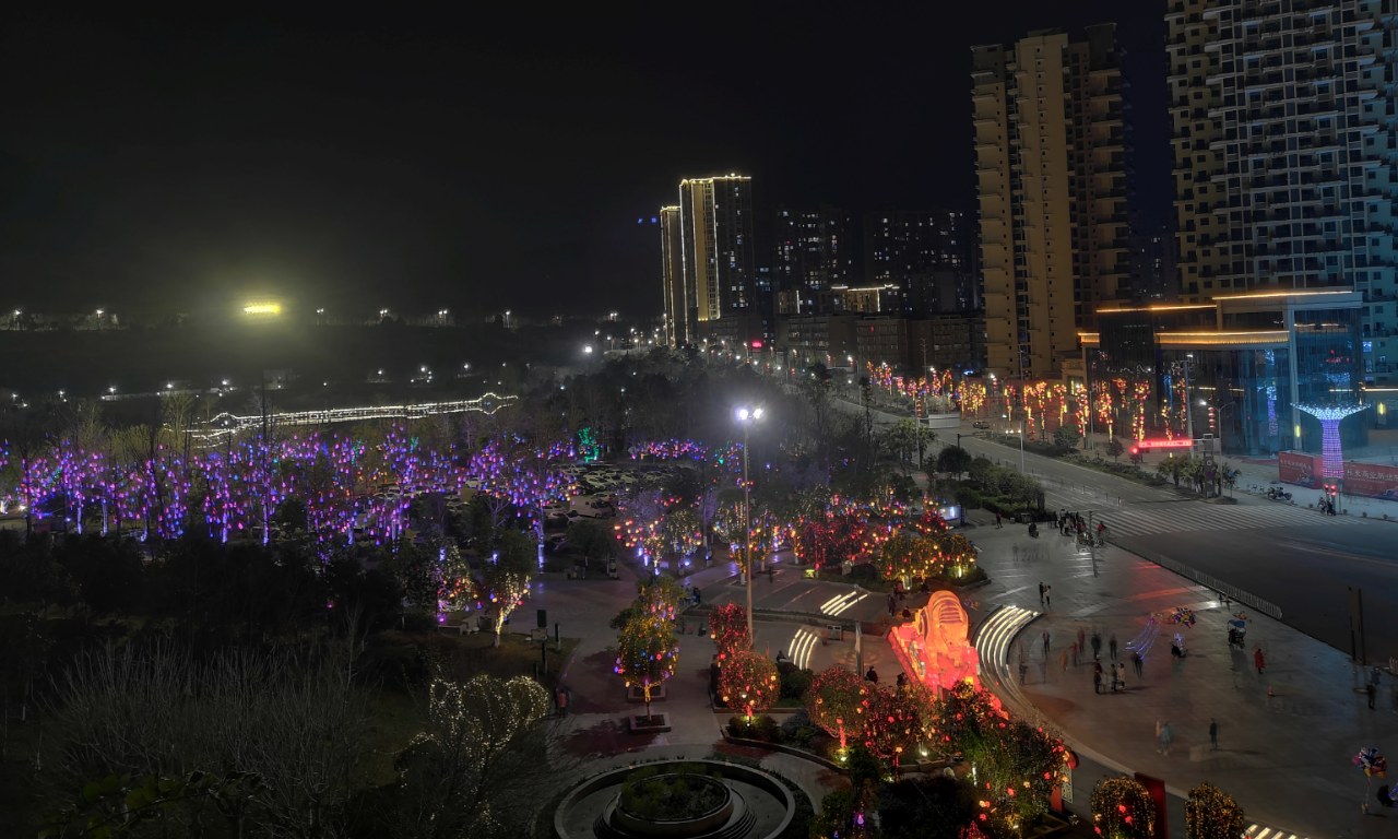 乐至夜景喜气洋,邀您共赏帅乡新貌