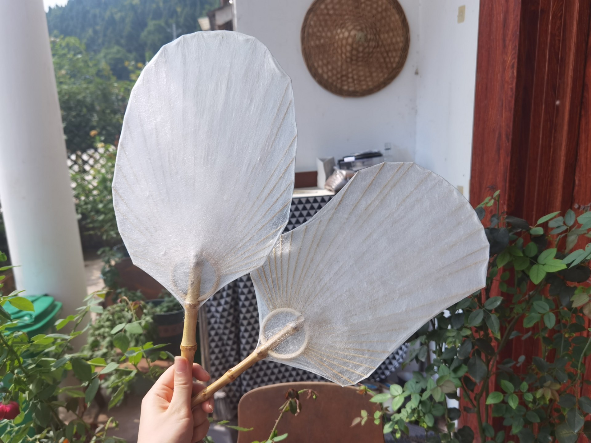 乐至纯手工,天然蚕丝扇,60元/把