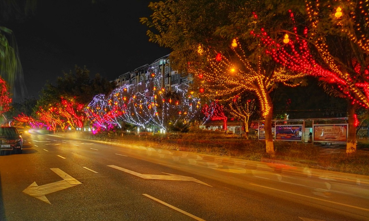 乐至夜景图片