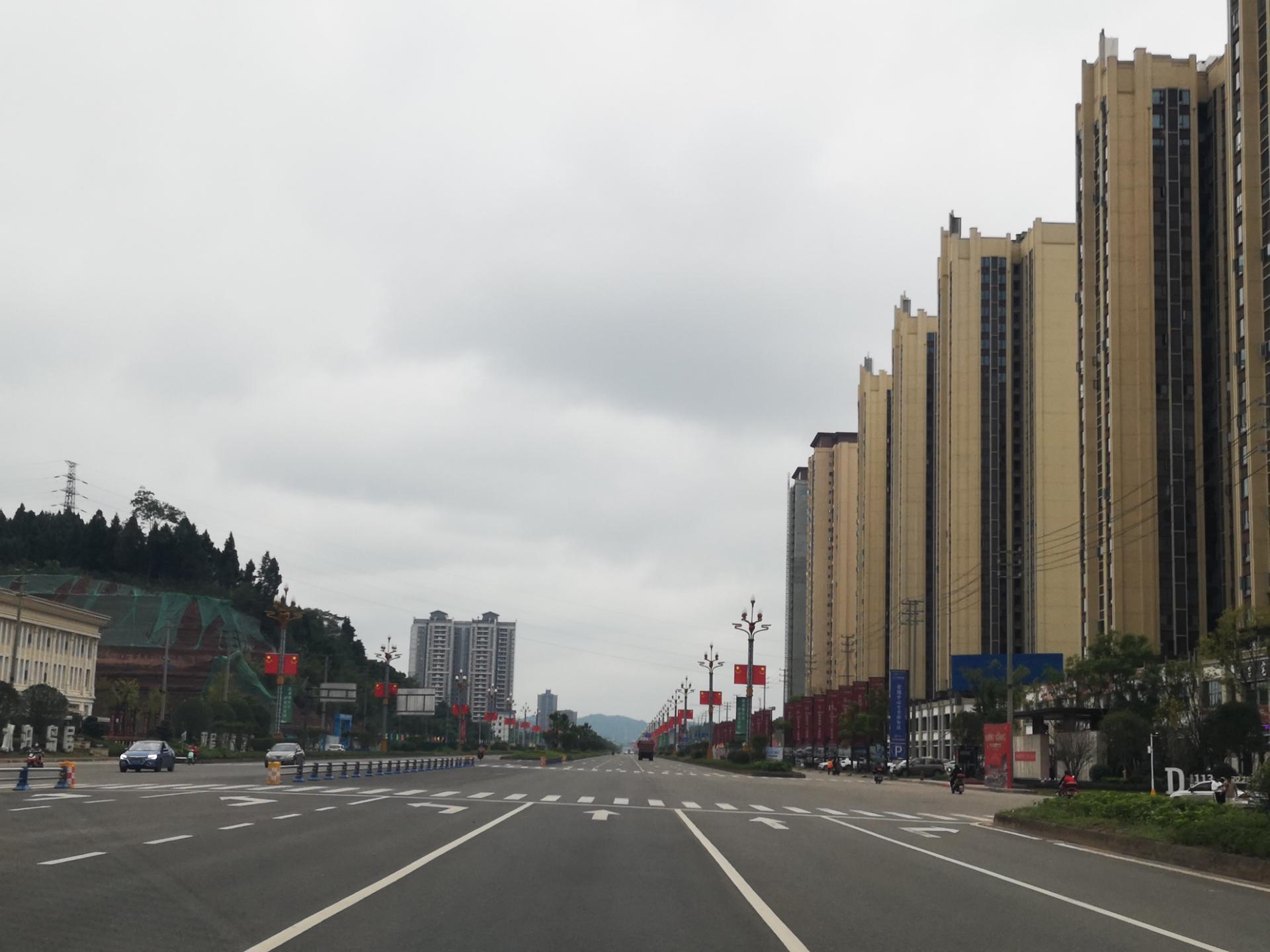 看看宽敞靓丽的安岳大道