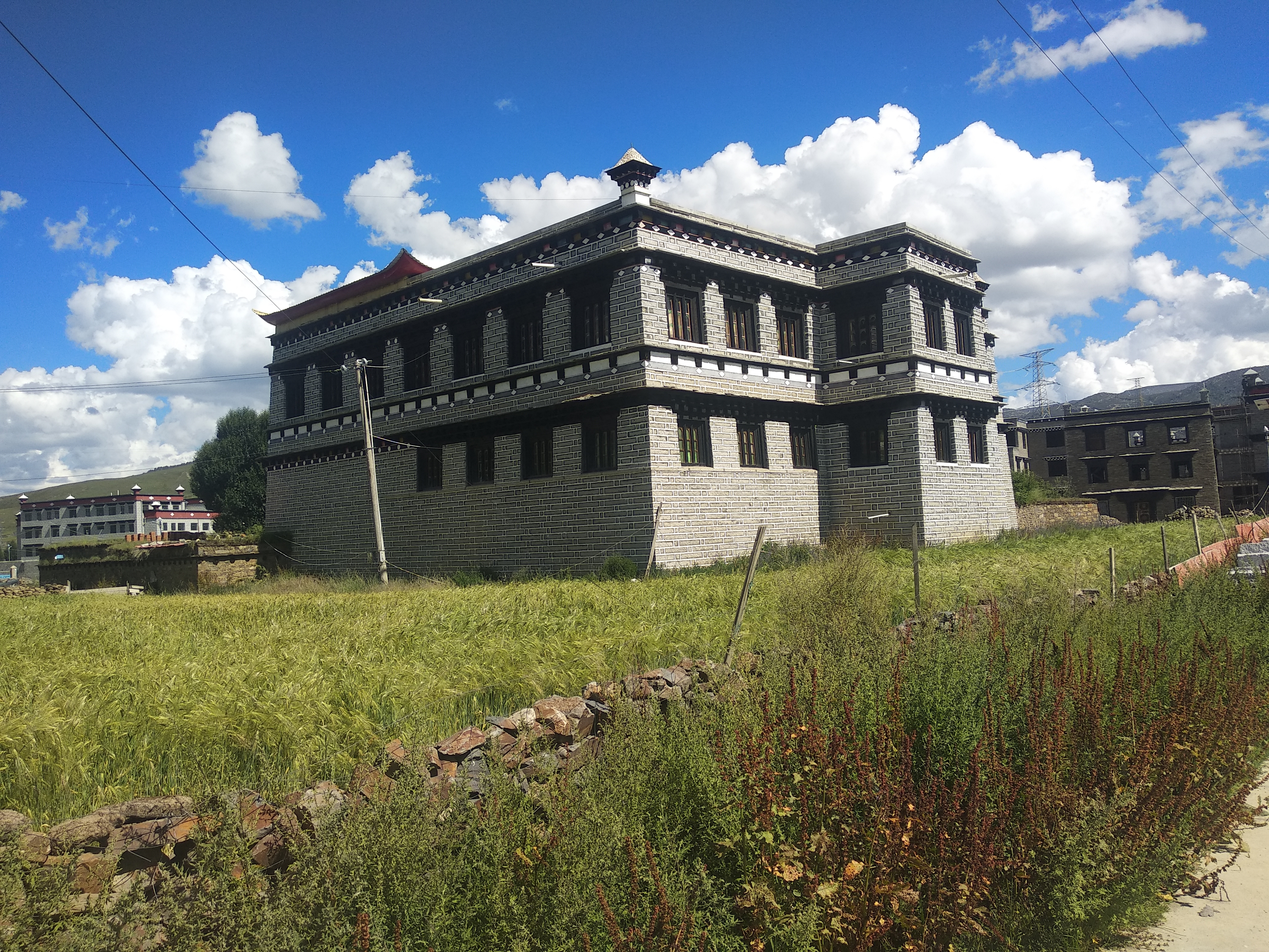 这家房子也宽,院坝好大,让人羡慕.